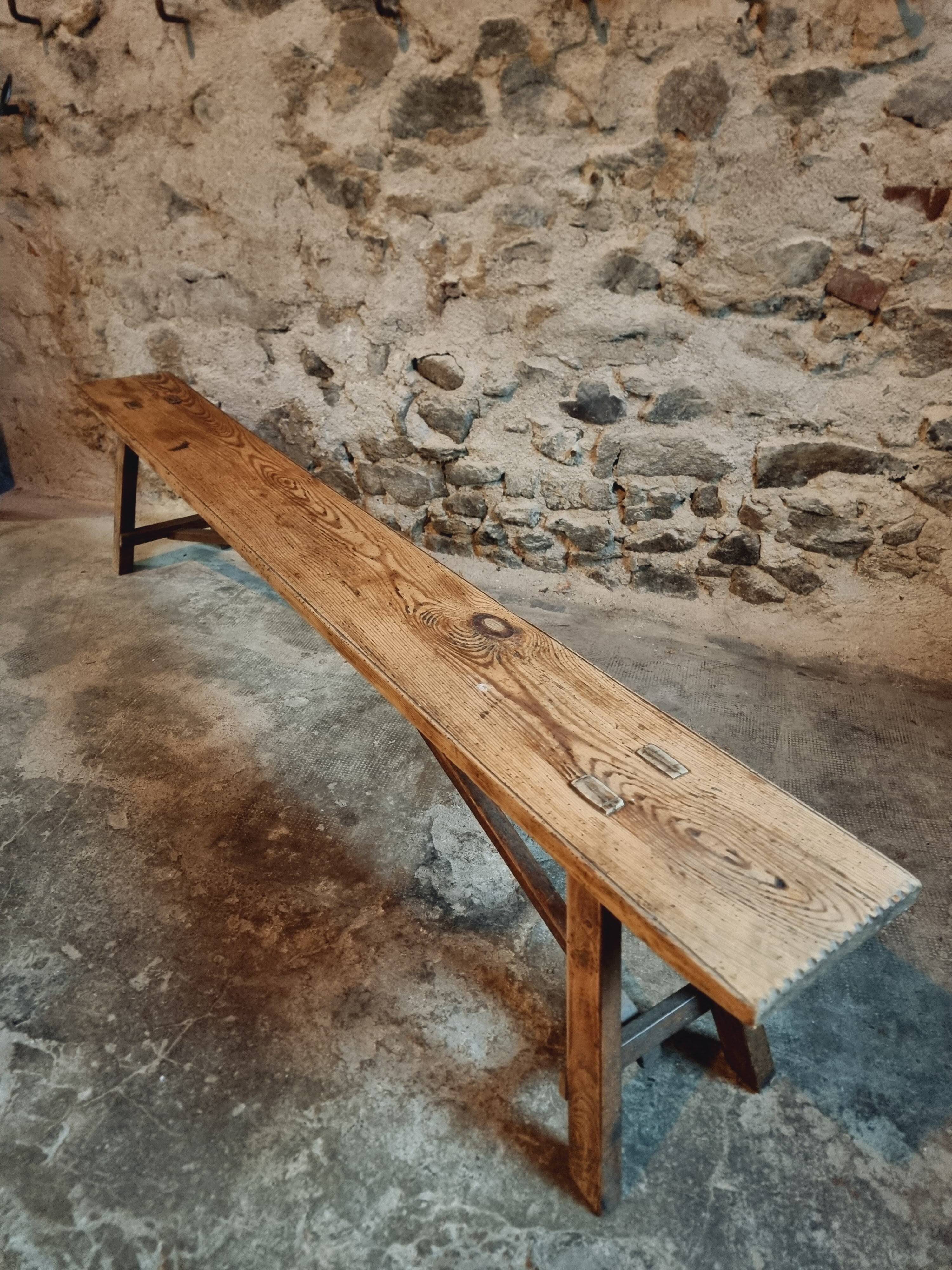Banc Ancien Rustique en Bois | Style Ferme & Campagne