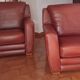 Genuine leather club chairs by Nicoletti, like new.