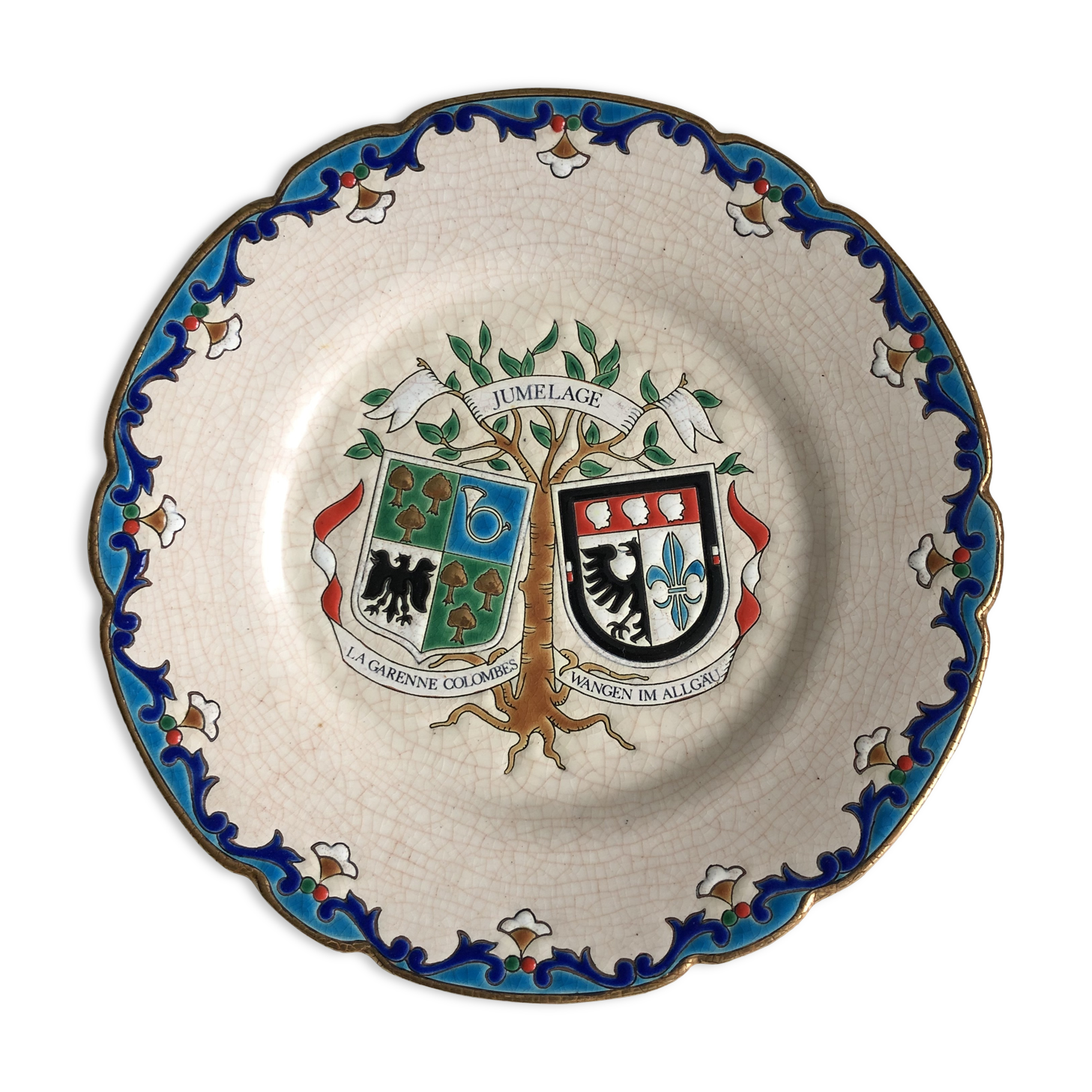 Longwy Faïence decorative plate