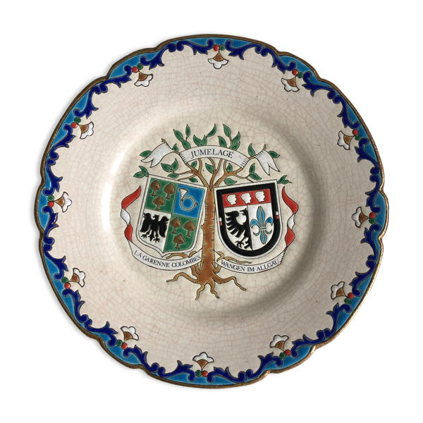 Assiette décorative en Faïence de Longwy