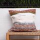 Housse de coussin artisanale en coton recyclé tissé main