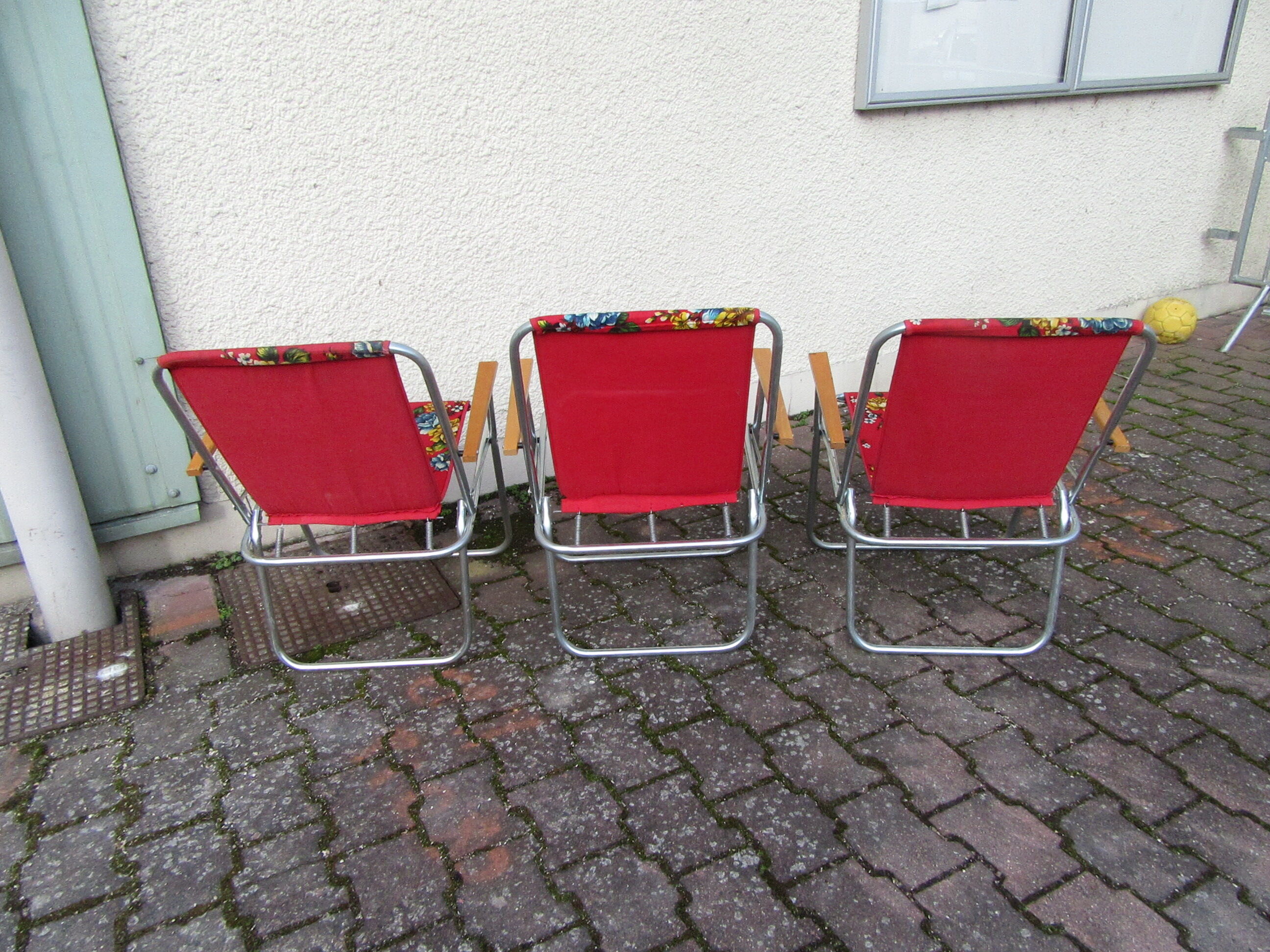 Lot 3 fauteuils fleuris pliable pour jardin ou balcon