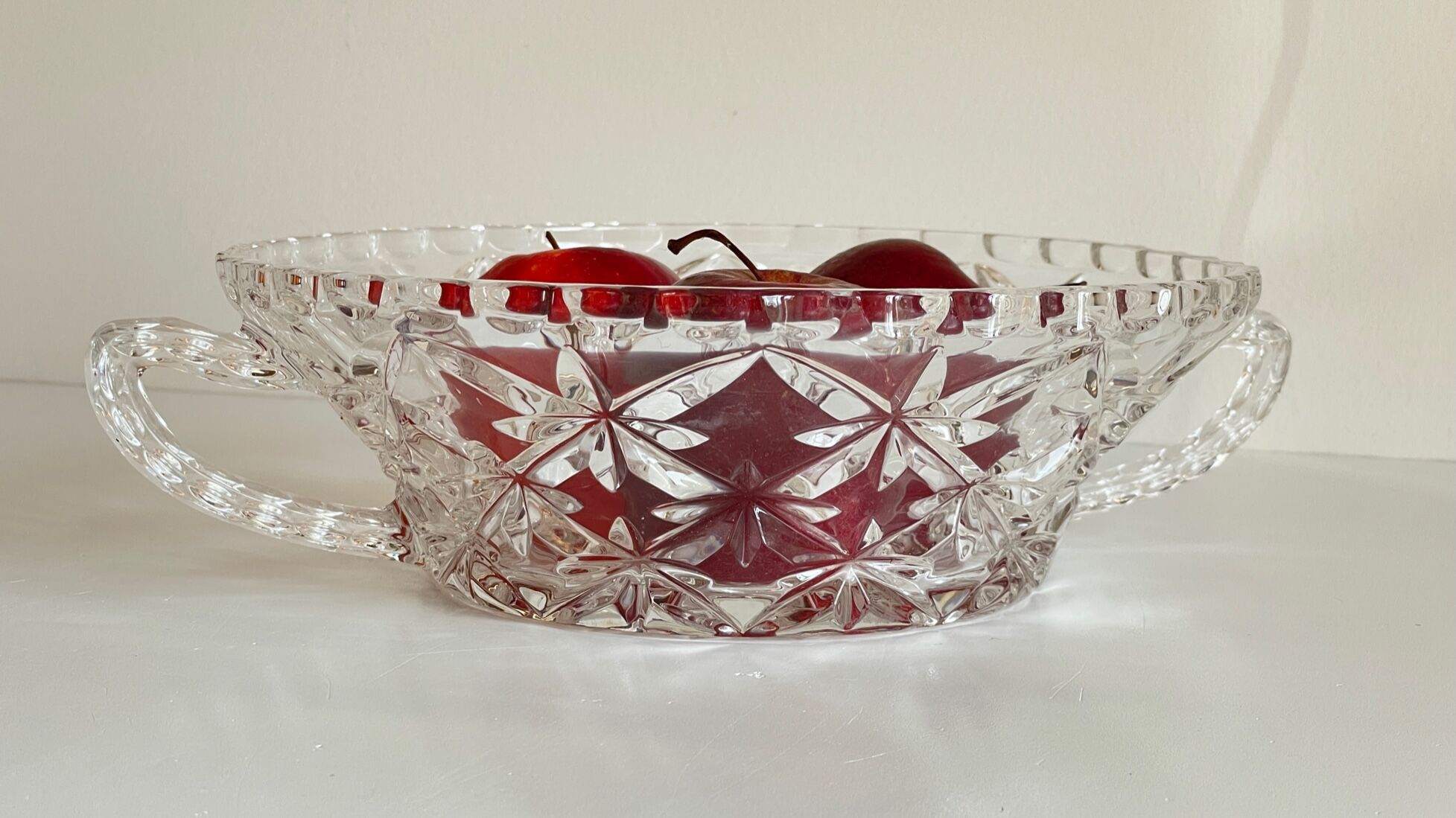 Saladier cristal ciselé vintage