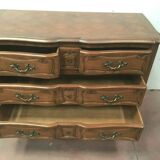 Three walnut drawers chest