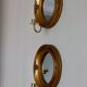 Pair of Mid Century Swedish Gilded Wooden Sconces with Mirror