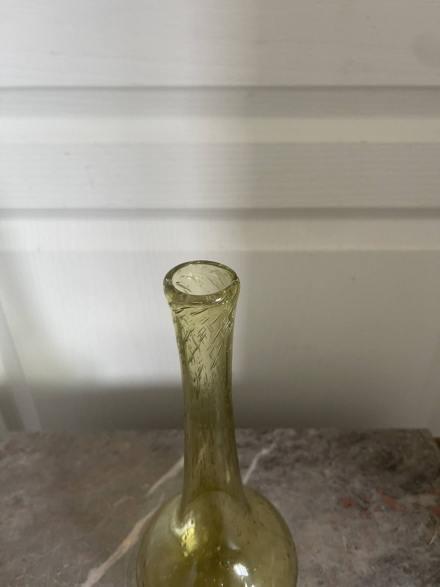Old Bubble Glass Soliflore Vase BIOT 27cm