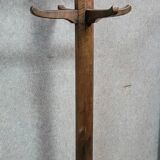 French design parrot coat rack in solid wood from the 1950s.