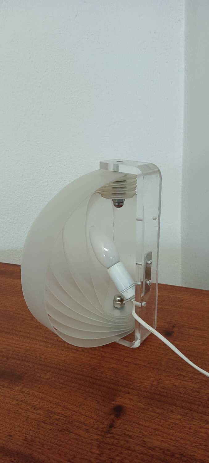 Moon slatted wall light