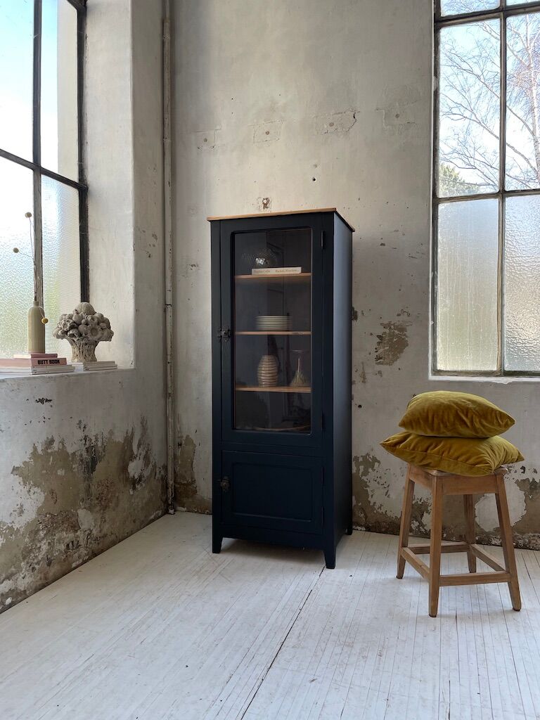 Old black storage window