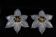Rare Pair of Large 1970s Franco Luce Murano Glass Leaf Ceiling Flush Mounts