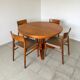 Table à manger ronde en teck Silkeborg avec rallonges
