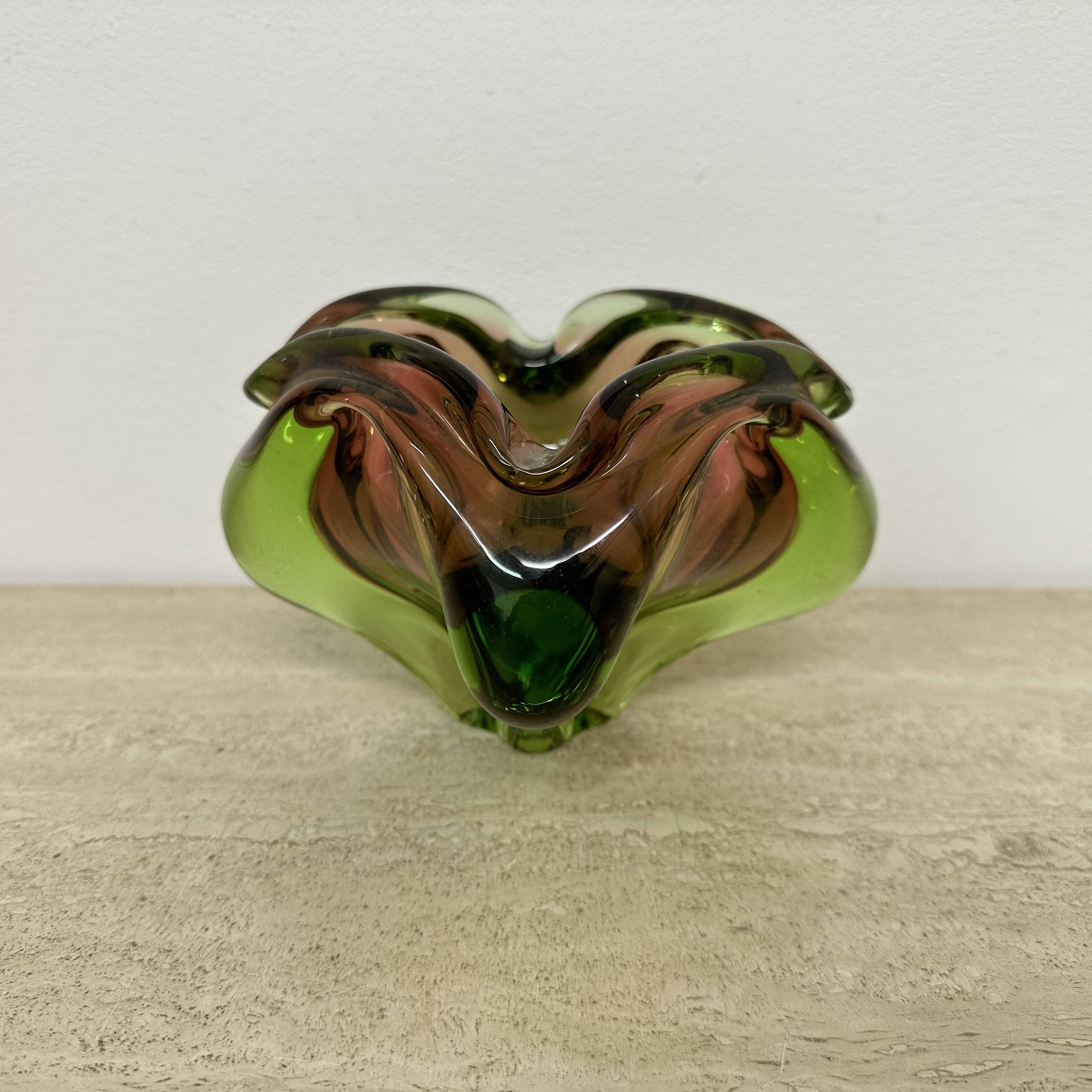 Mid century Murano glass bowl , 1970s