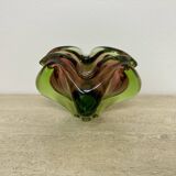Mid century Murano glass bowl , 1970s