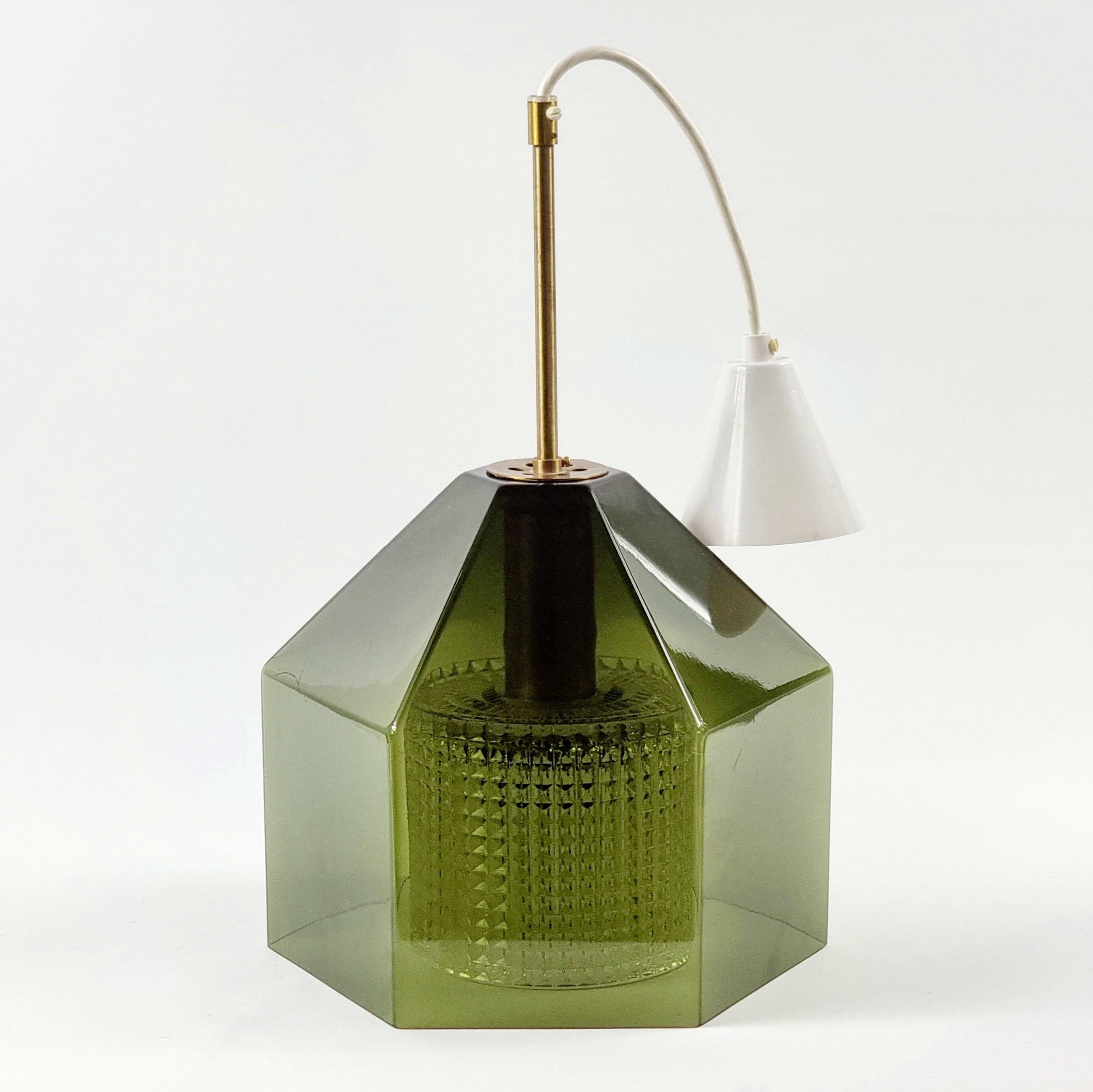 Mid-Century Scandinavian Glass Ceiling Light by Carl Fagerlund for Orrefors, 1960s