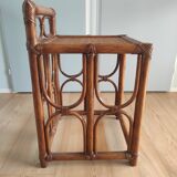 Vintage rattan bedside table