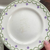 Iron clay dishes, Longwy, Violetta collection