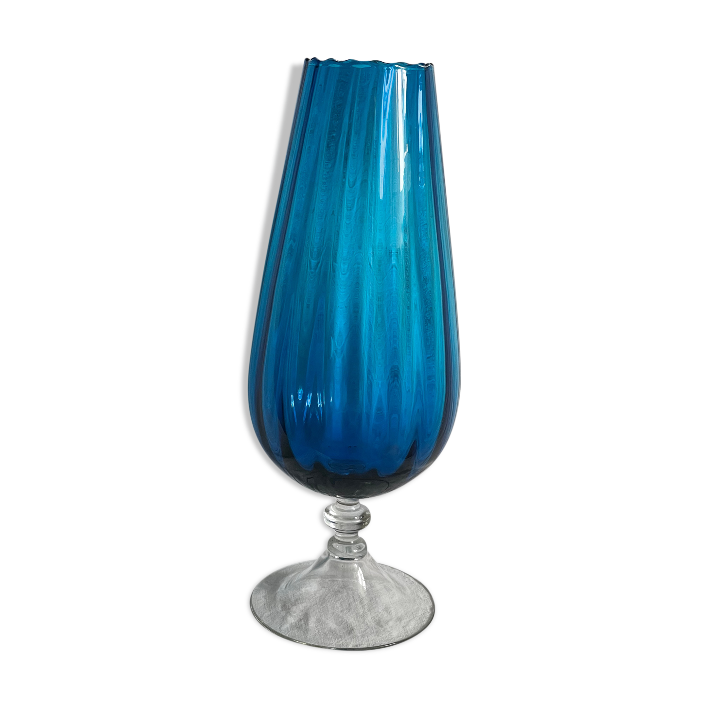 Vase Murano bleu vintage