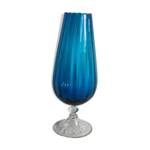 Vase Murano bleu vintage