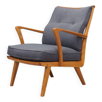 Fauteuil en merisier, design allemand, années 1960, designer : Walter Knoll, fabricant : Knoll Antimott