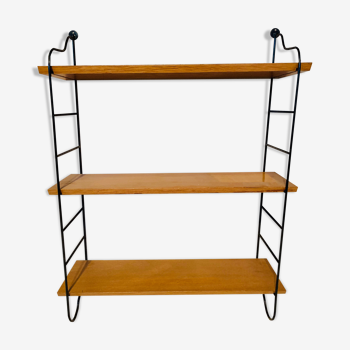 String wooden and metal shelf
