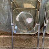 Pair of Yellow Plia Chairs Giancarlo Piretti Castelli Vintage
