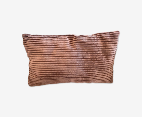 Coussin rectangulaire en velours côtelé