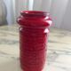 Red ceramic vase Aldo Londi , Bitossi , Italy