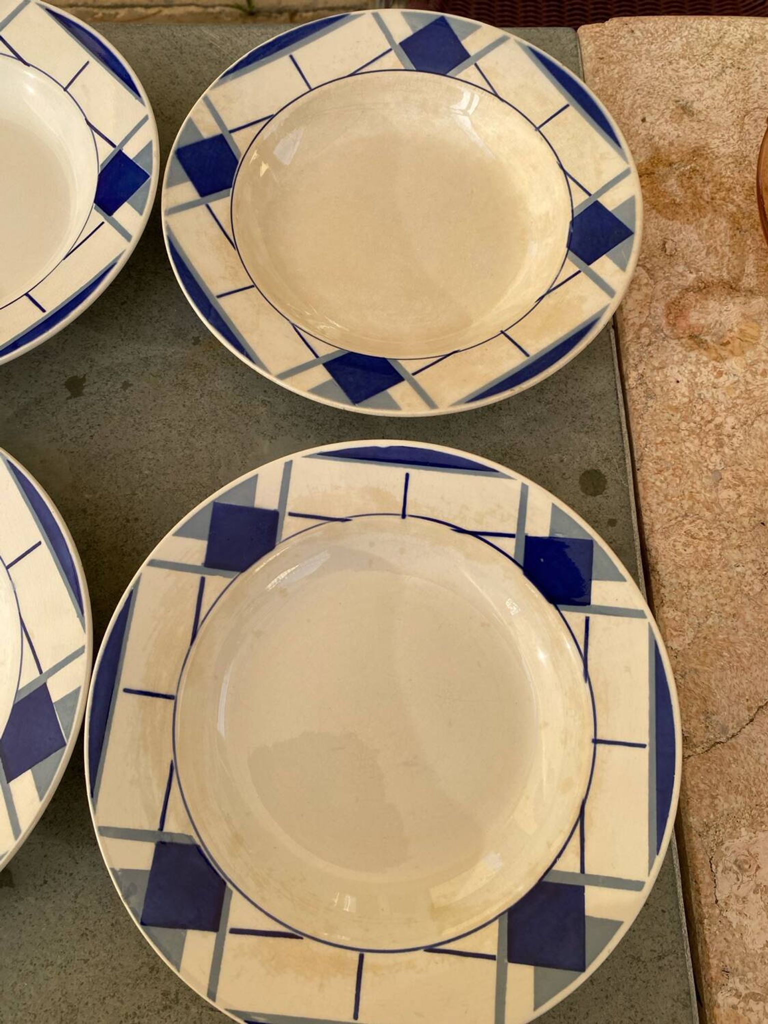Lots assiettes plates,digoin Sarreguemines,efel