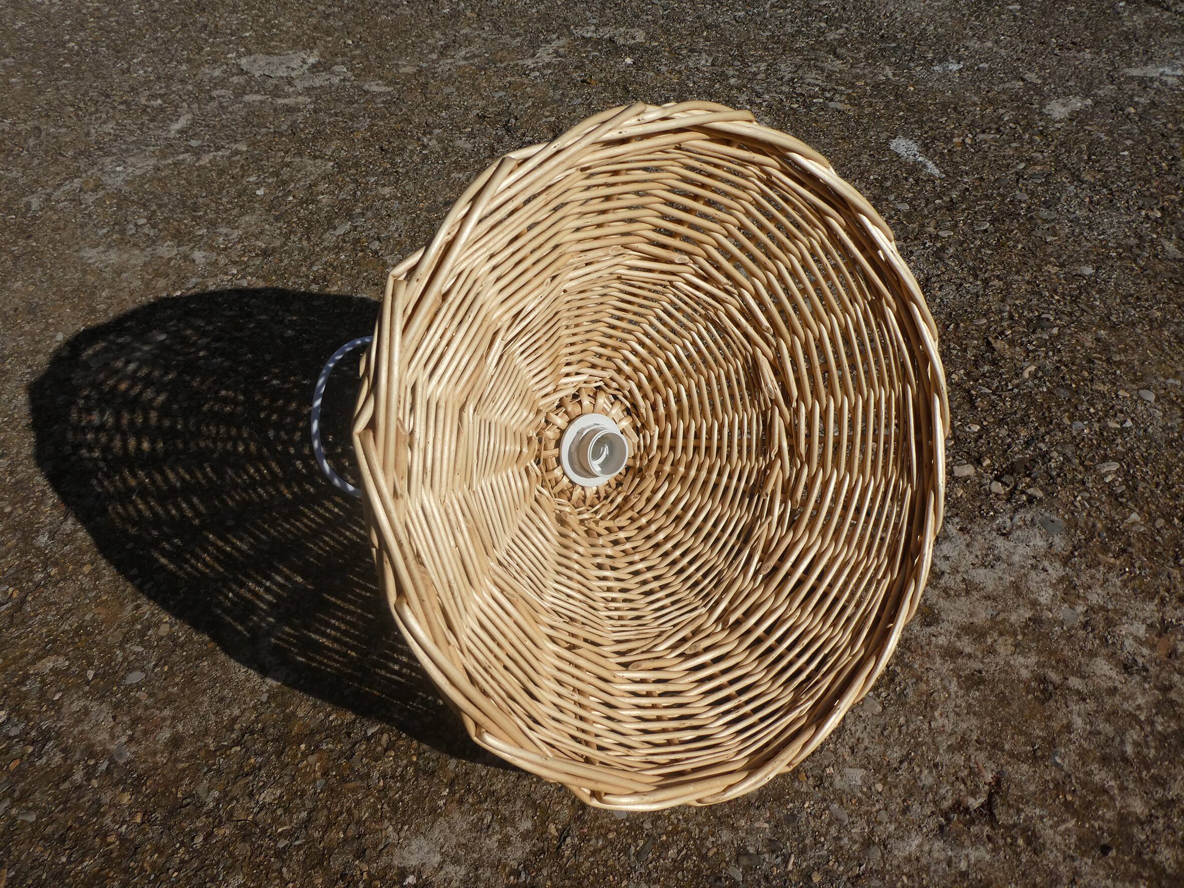 Vintage wicker pendant lamp