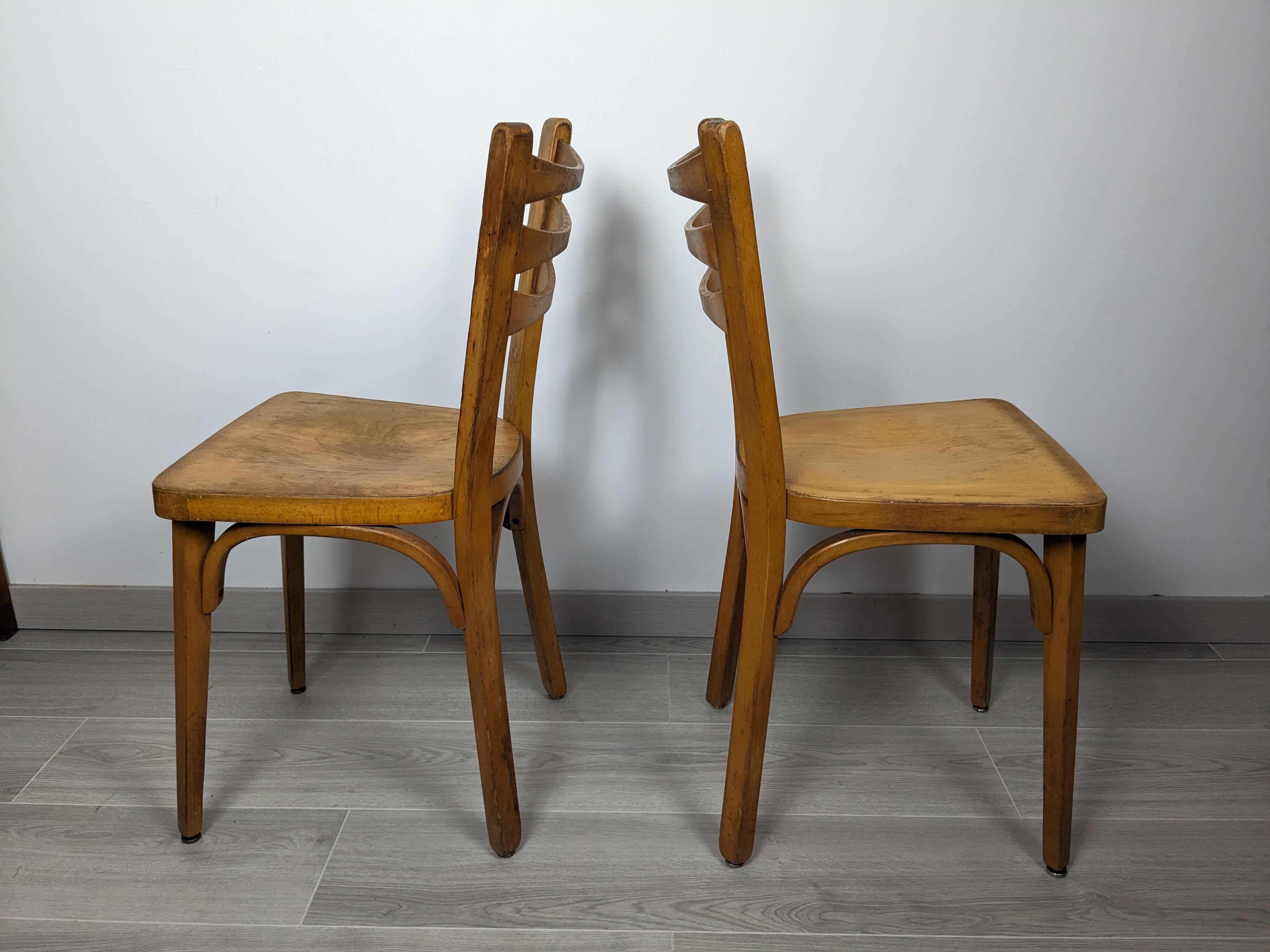 Pair of Baumann bistro chairs