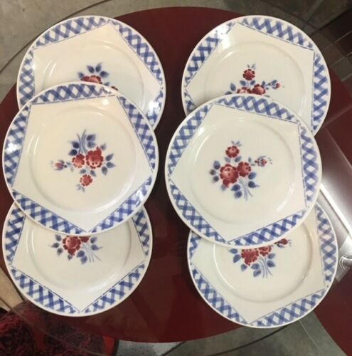 Service 6 plates and 2 dishes KG Luneville model Henry