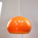 Suspension géante orange Space Age de Guzzini, années 70