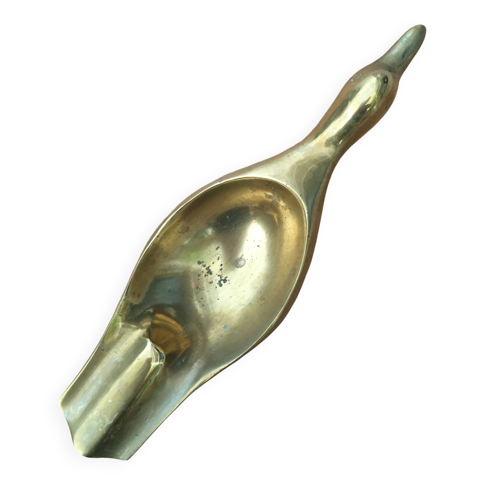 Zoomorphic brass duck ashtray