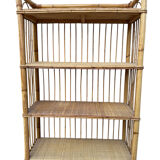 1960s rattan shelf from France