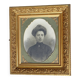 old photo portrait in golden frame (54x62 cm), 1910