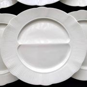6 pillivuyt white porcelain asparagus plates