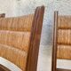Pair of straw and solid oak chairs