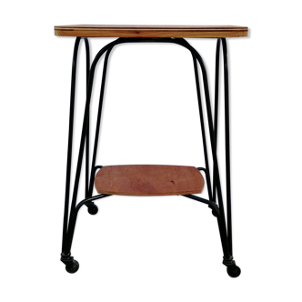 Eiffel foot service on roulette 1960, wood and metal