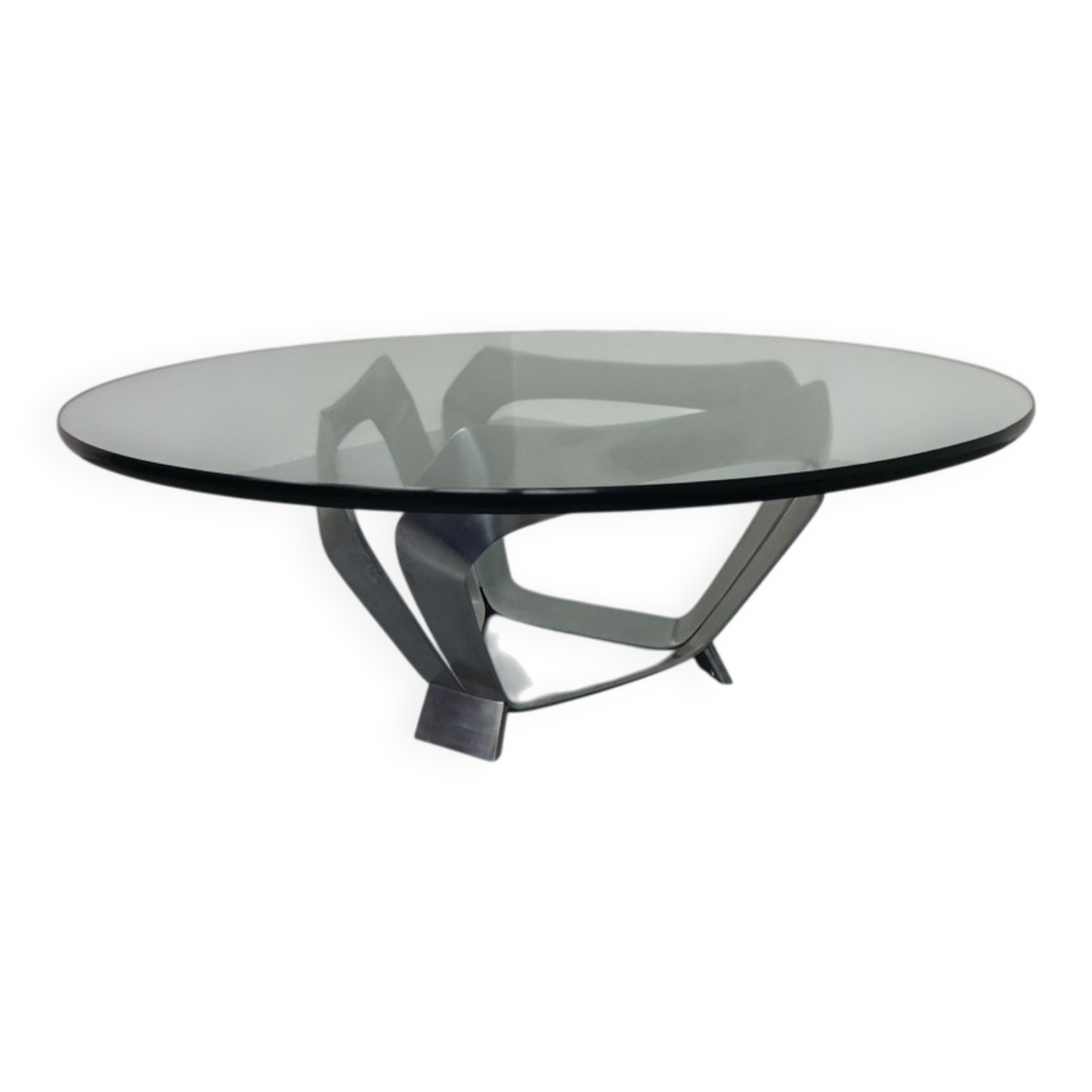 Glass coffee table by Knut Hesterberg for Ronald Schmitt, 1960s.