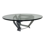 Glass coffee table by Knut Hesterberg for Ronald Schmitt, 1960s.