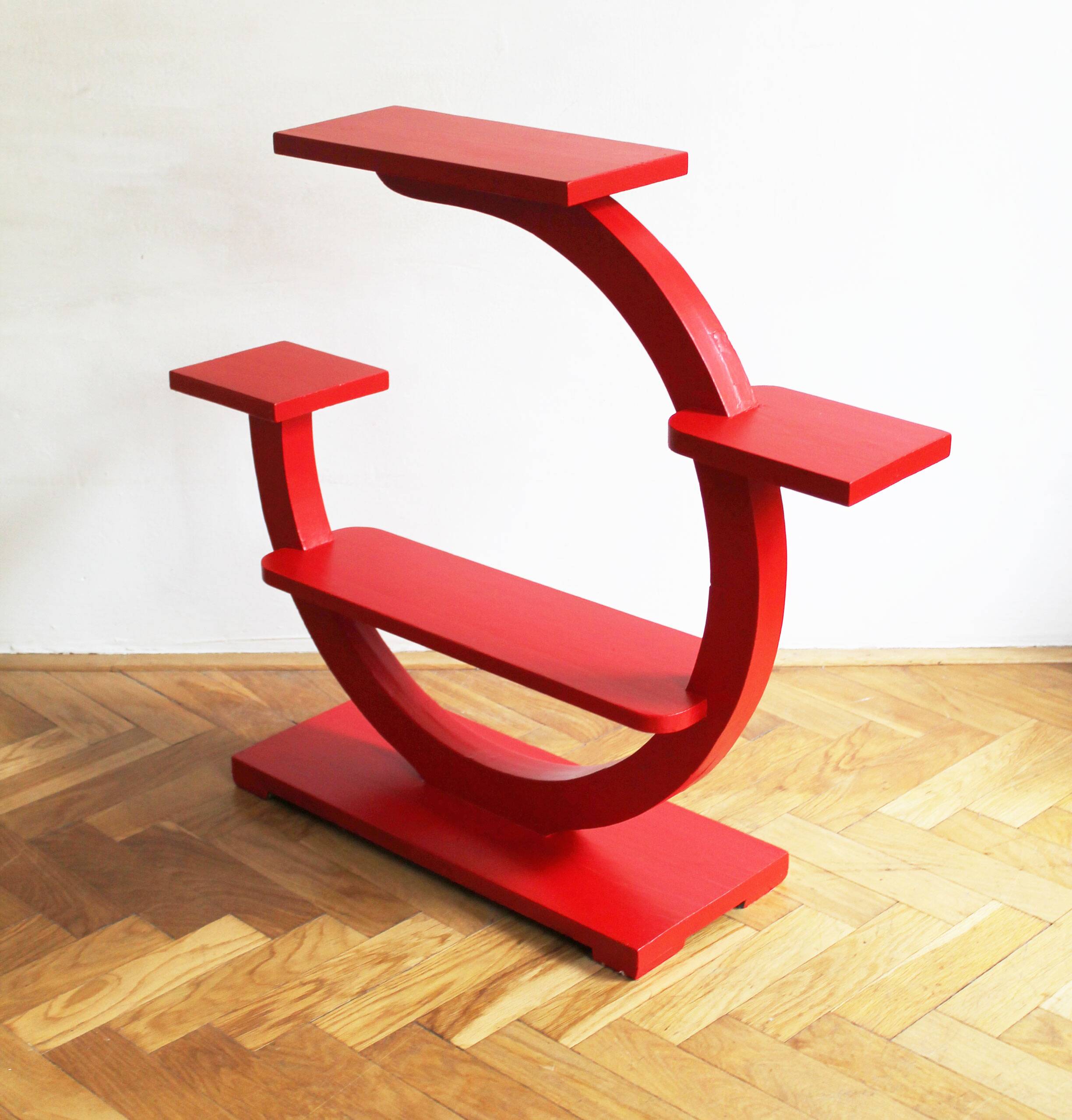 Red Modernist Flower Stand