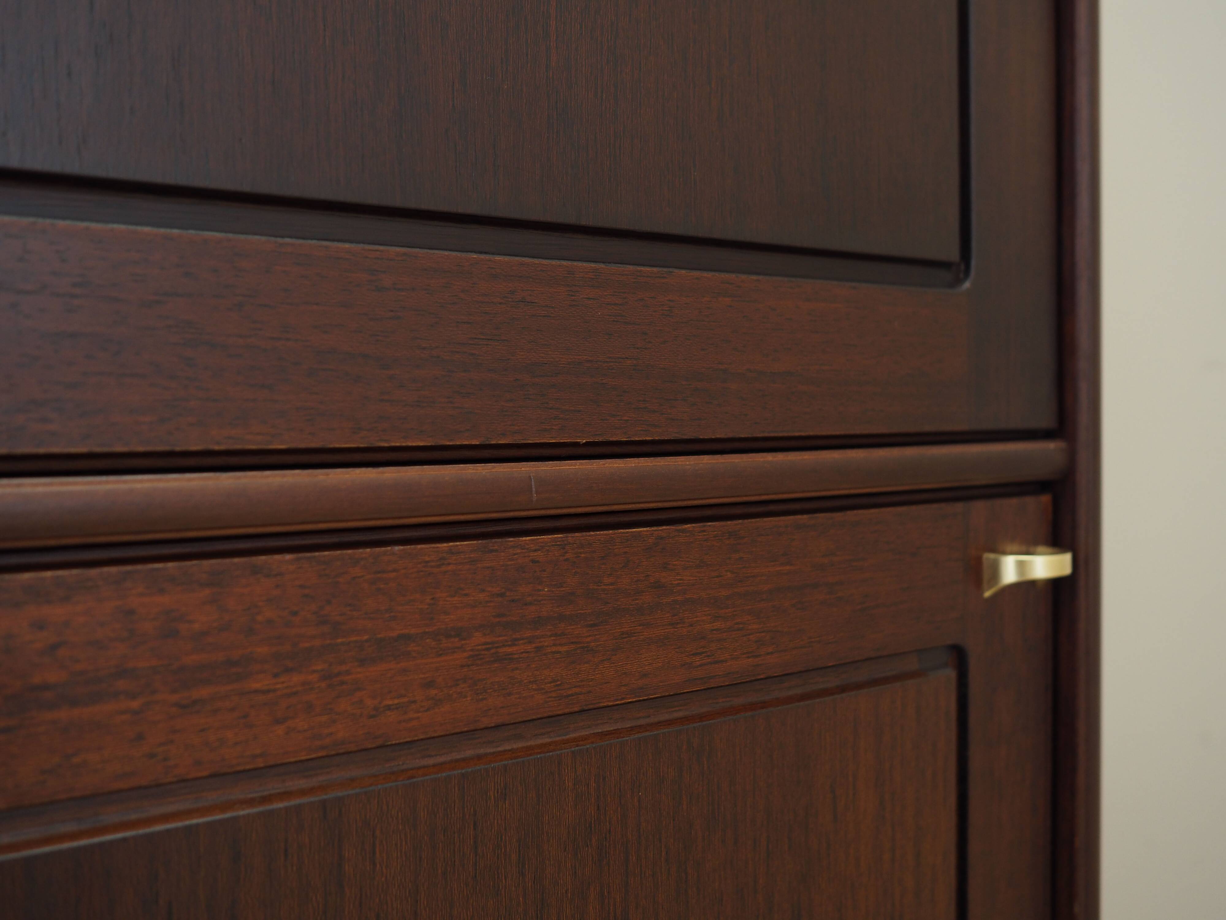 Mahogany showcase, Danish design, 1970s, production: Denmark