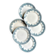 6 Moulin des Loups flat plates in iron clay, “Summer” service