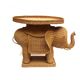 Table basse éléphant en rotin