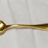 box of 6 golden mocha spoons Christofle model "Pearls"