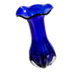 Large Cobalt Blue Art Glass Vase - Murano Work - Italy 1960