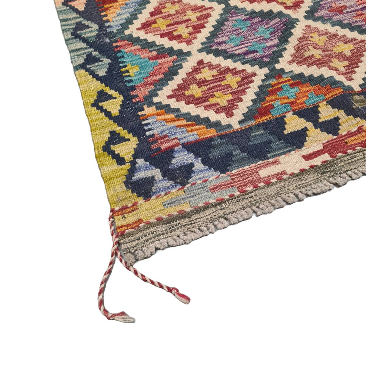 Vintage Afghan Wool Kilim 80x118, 1980s