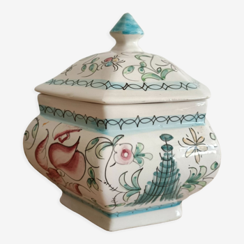 Hexagonal ceramic candy box or empty pocket