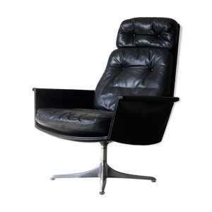 chaise pivotante Sedia - cuir noir