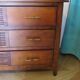 Commode longue–3 tiroirs -style colonial–Teinte acajou